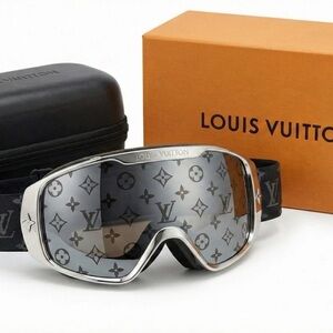 Louis Vuitton Silver Monogram Mirror Ski Goggles